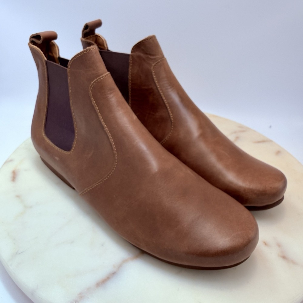 Adelisa & Co Espresso Viajero Chelsea Boot Leather Brown Bootie Women's 8 EU39